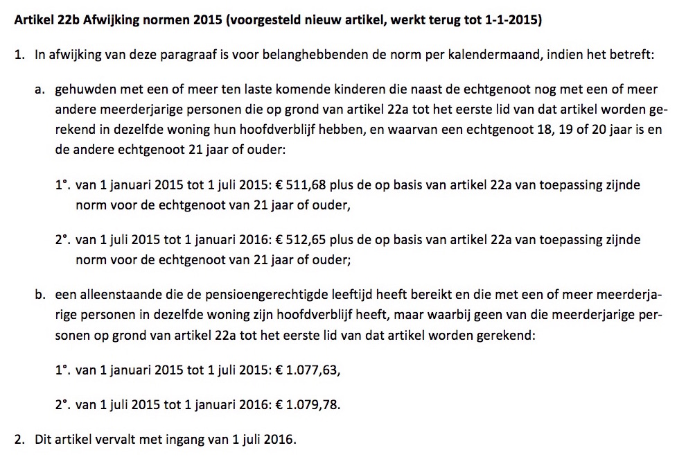 Voorstel nieuw artikel 22b PW